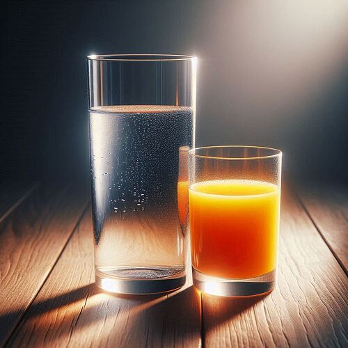 un verre a moitié vide et un autre verre à moitié plein